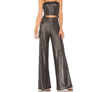 NWT H:OURS On the Level Jumpsuit in Gunmetal Women's Size M